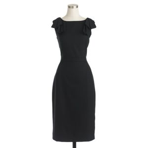 J Crew Suiting Super 120s Wool Bow-Shoulder Sheath